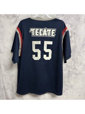 Vintage Tecate Jersey Mens 2XL Blue Mexican League